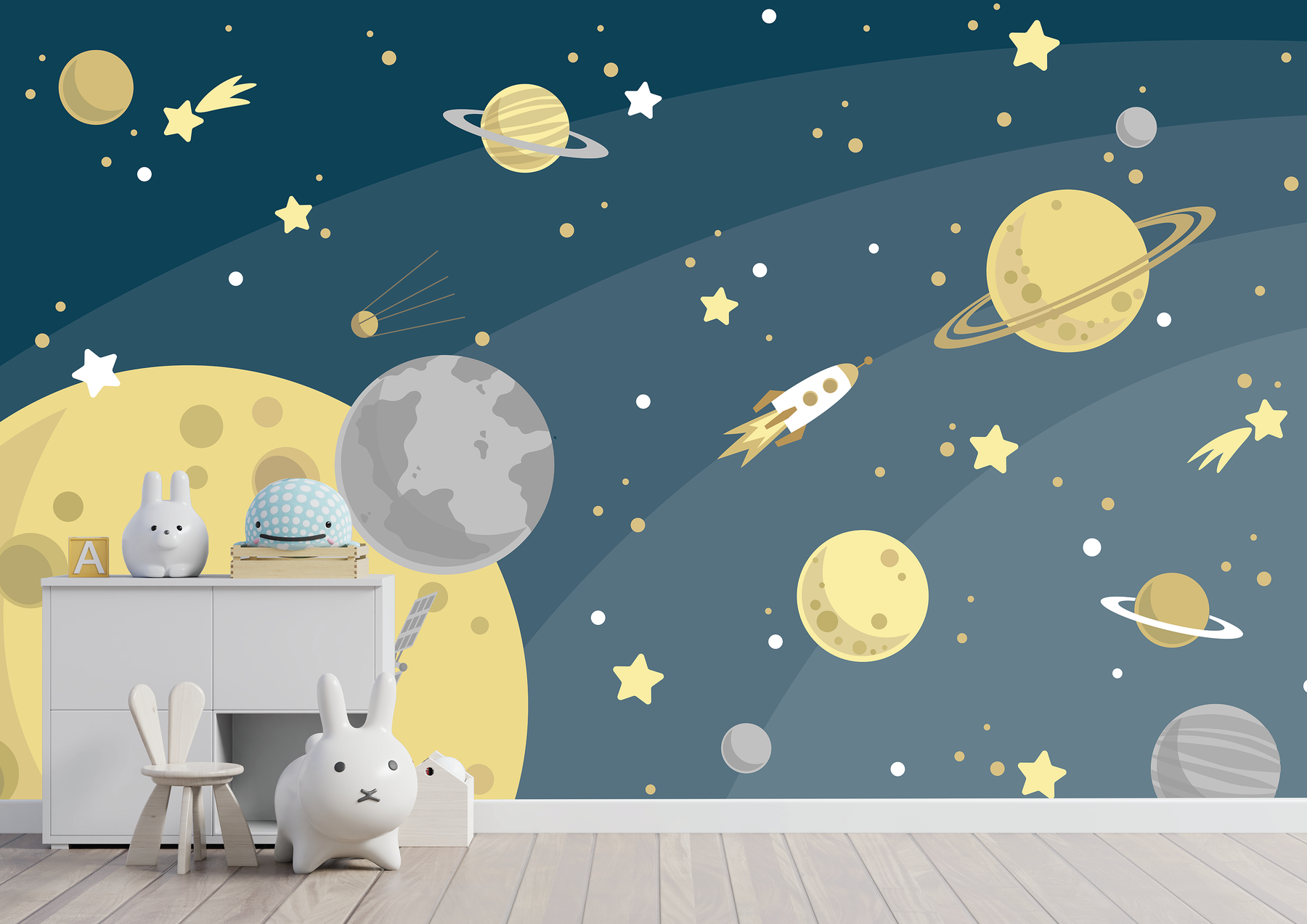 Across The Universe Wall Mural | Kid's Room Wall Murals from Mural Guys